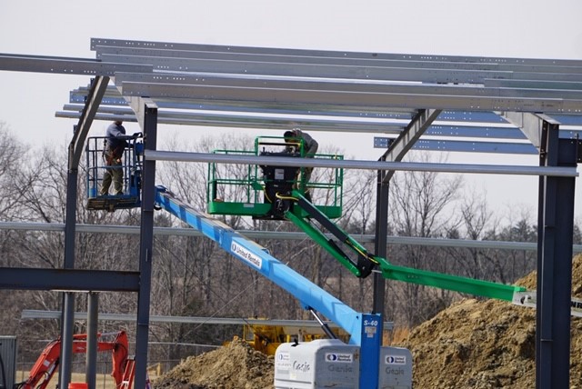 roof beams of a construction